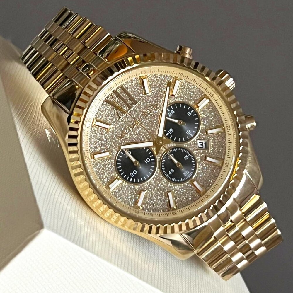 Michael Kors Oversized Lexington Gold-Tone Watch (MK8494)